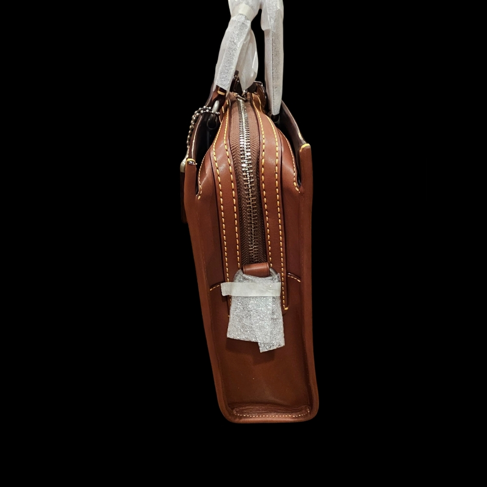 COACH 1941 Rogue Brief Briefcase in Dark Sienna Natural Glovetanned Leather NWT - Picture 11 of 11
